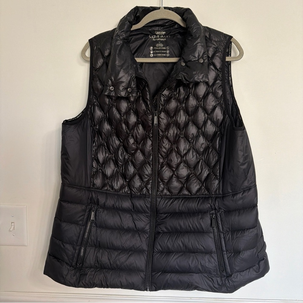 Calvin Klein Women's Black Quilted Down Vest - Picture 2 of 7